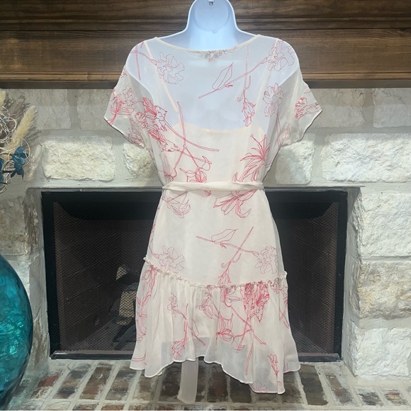 All Saints Sara Verity Sheer Asymmetrical Dress - Picture 7 of 15